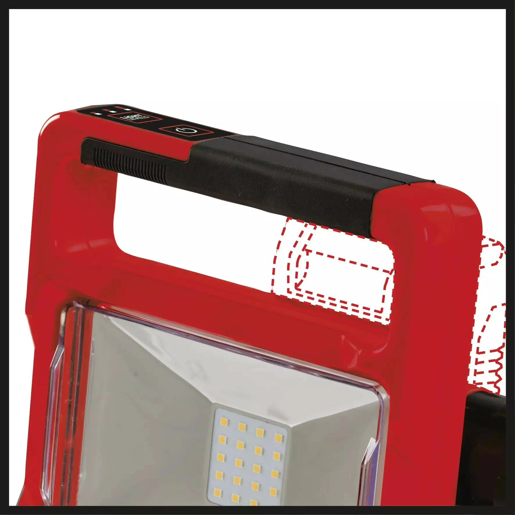 Dritë pune Einhell TE-CL 18/2000 LiAC Solo, LED, 20 llamba, pa bateri, e zezë/e kuqe