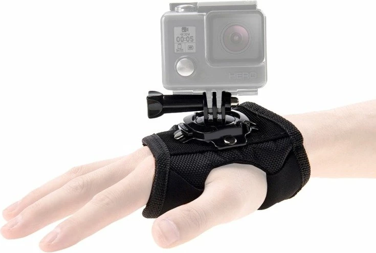 Rrip dore me mbajtës kamerë sportive, Puluz PU162, rrotullim 360°, i rregullueshëm, për GoPro/DJI Osmo Action/Insta360