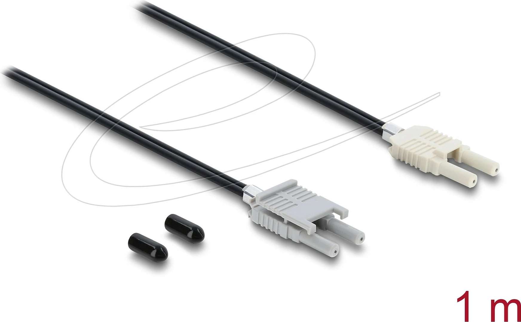 Kabllo fibër optike DeLOCK HFBR 4506-4516Z, duplex në duplex, 1 m, zi/gri