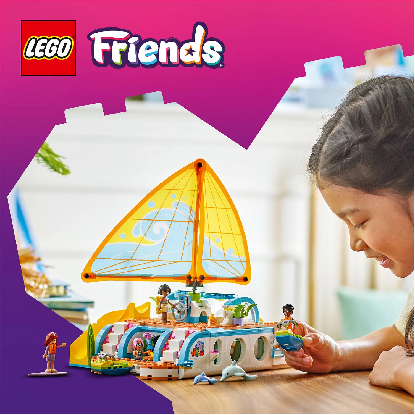 Set ndërtimi LEGO Friends 42664 Travel Boat Adventure, 685 pjesë, 8+, shumëngjyrësh