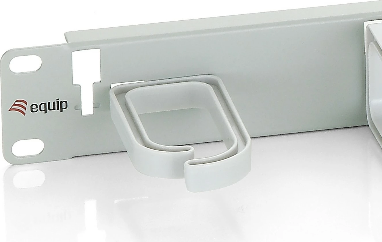 Panel menaxhimi kabllosh Equip 19" rack, plastikë/çelik, gri