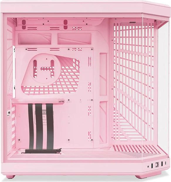 Kasë HYTE Y70, Midi Tower ATX/E-ATX, Tempered Glass, rozë