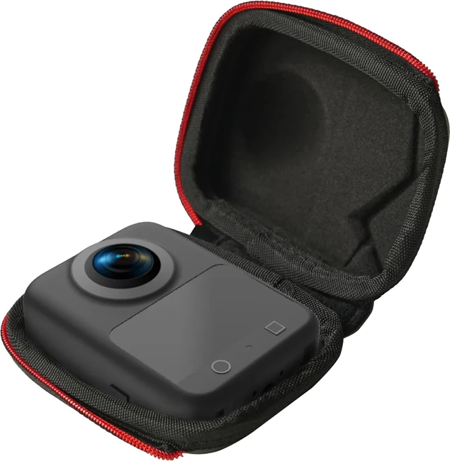çantë mbrojtëse Telesin S6-PRC-22-TDJ për DJI Osmo 360, hapje nga poshtë, PU, me karabinier, e zezë