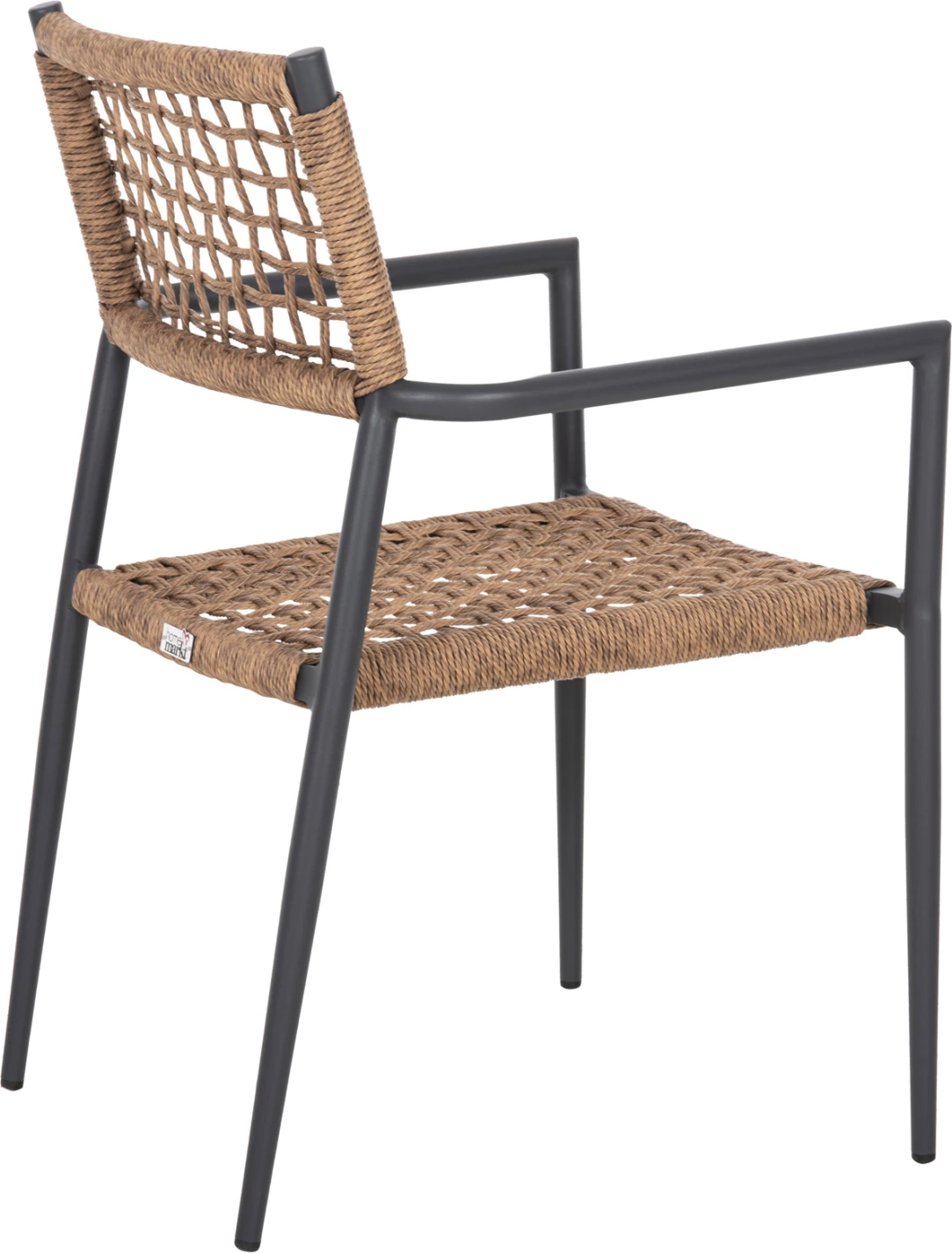 Karrige TRILAN FH6044.03 alumini në ngjyrë antraciti-sintetik ratan në ngjyrë natyrale 57x59x85Hcm