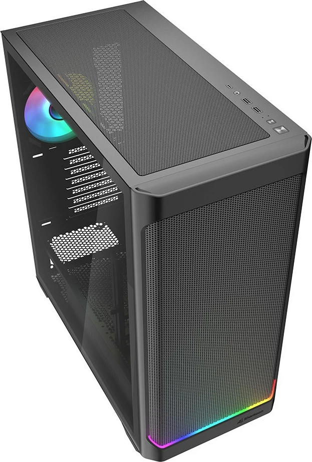 Kasë Sharkoon AK4W RGB ATX 1xGlas e zezë