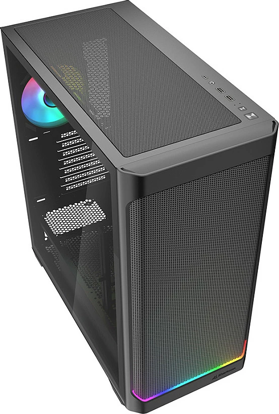 Kasë Sharkoon AK4W RGB ATX 1xGlas e zezë