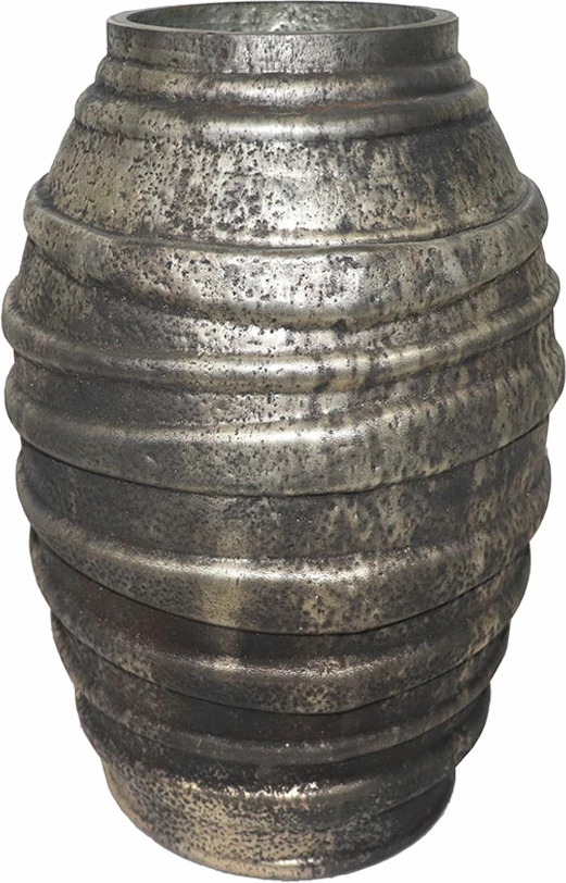 Vazo SANKA, qelq, ngjyrë ari, bronzi, argjendi, 23x23x35cm