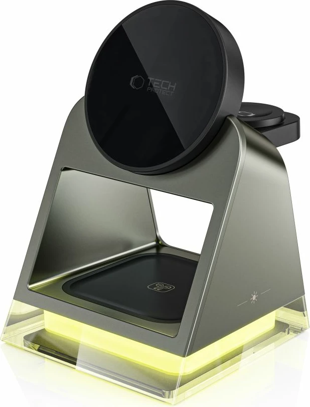 Karikues wireless 3-në-1 Tech-Protect QI15W-A43 me MagSafe, për Apple, i zi