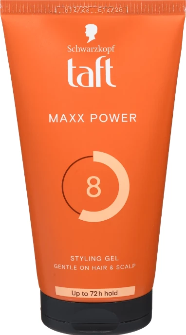 Xhel për flokë Taft Maxx power 8 72h, 150 ml
