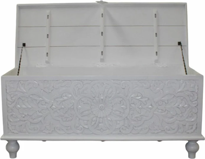Arkë dekorative JASMIN, ngjyrë e bardhë, 115x44x50cm