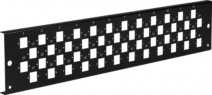 Panel frontal rack 19" EFB Elektronik, 2U, 48x E2000 Duplex, E2000 Compact (RDM), i zi