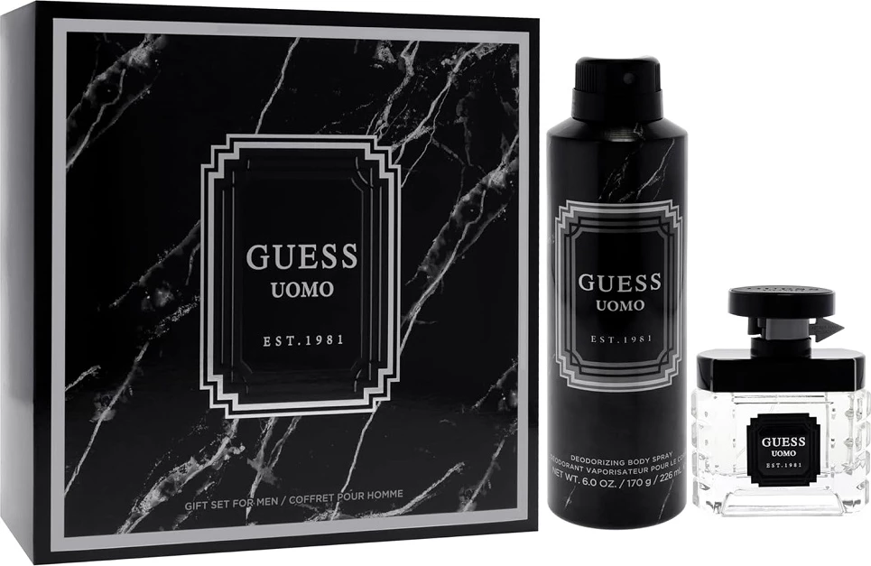 Eau de Toilette për meshkuj Guess Uomo 50ml + Deodorant Spray 226ml