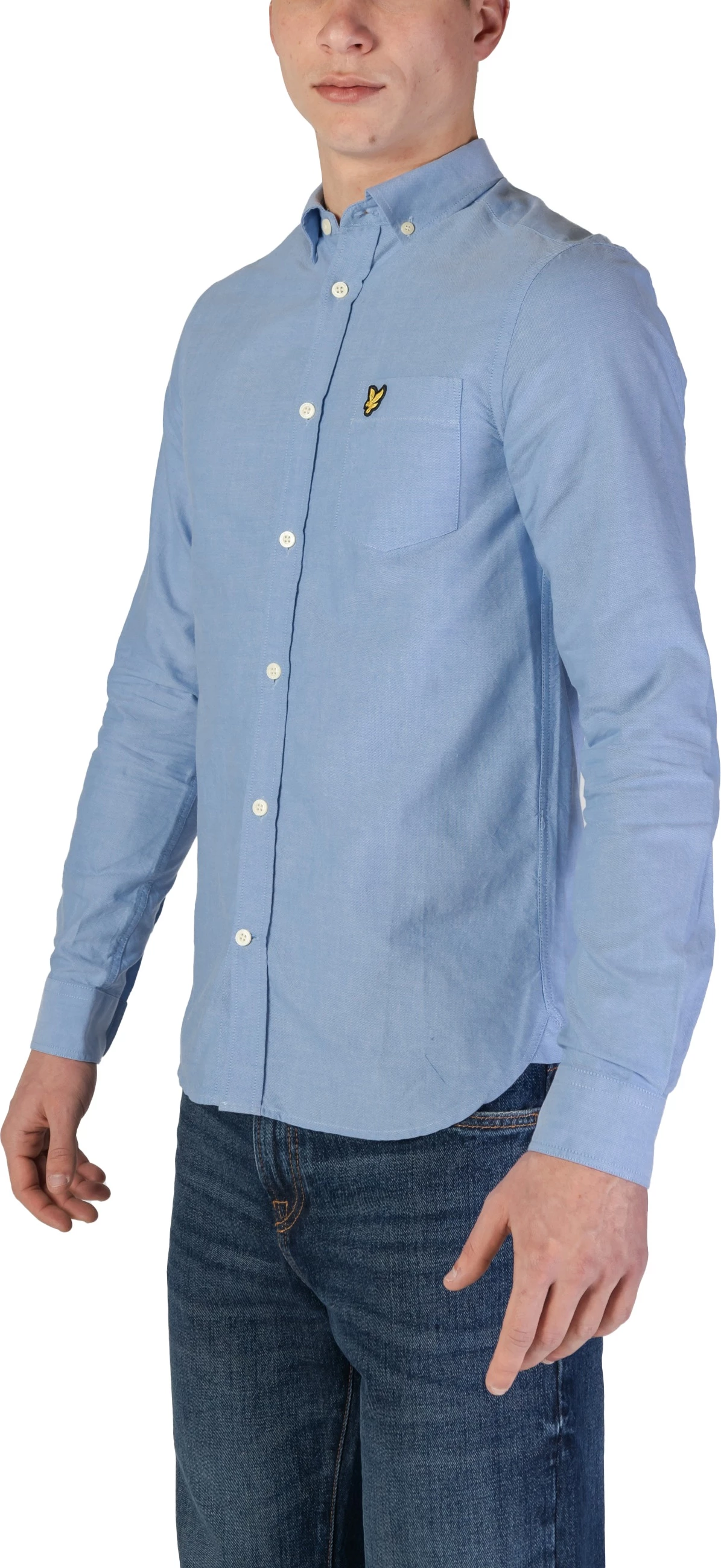 Këmishë për meshkuj Lyle & Scott LW1302VOG, kaltër e çelët [Madhësia: XS]