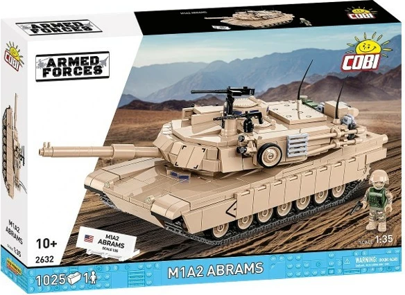 Set blloqe ndërtimi, Cobi, M1A2 Abrams COBI-2632, 1025 pjesë, shkallë 1:35, për moshat 10+, set ekstra i madh