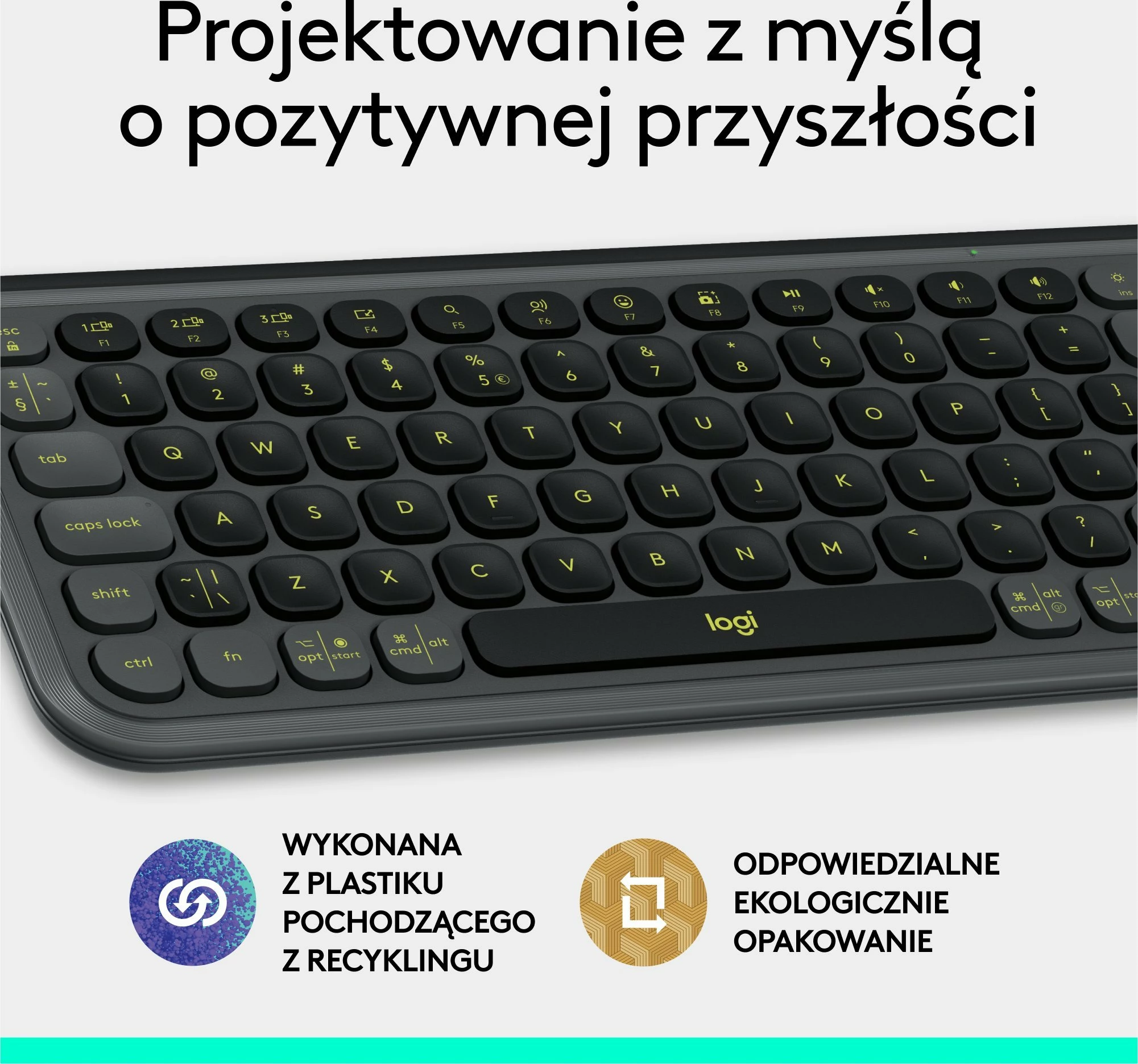 Tastierë Bluetooth wireless Logitech POP Icon Keys 920-013071, US INTL, pa numpad, pa ndriçim, grafit e zezë