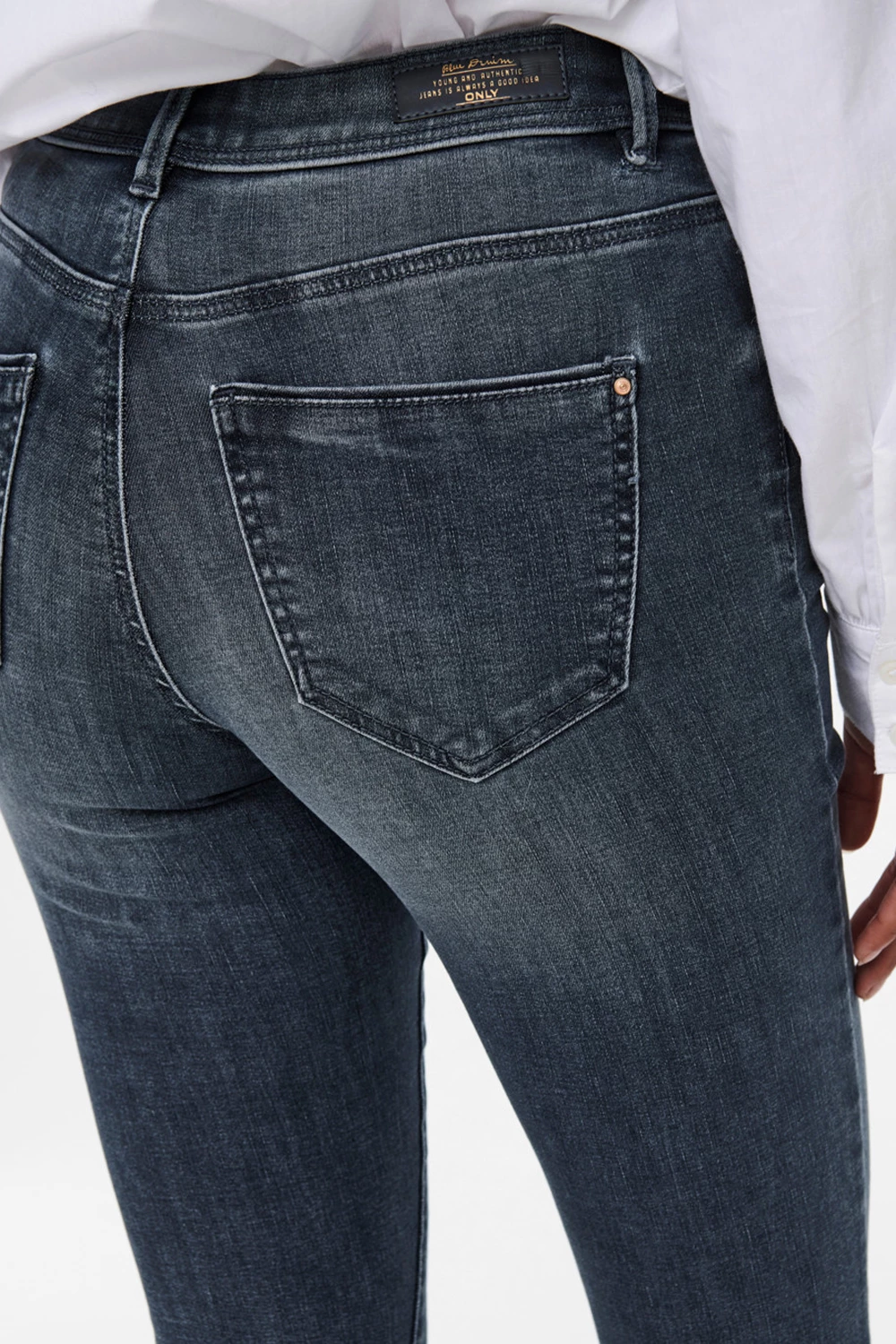 Xhinse skinny për femra Only ONLWAUW MID SK DNM BJ777, blu e errët denim [Madhësia: XS/32]