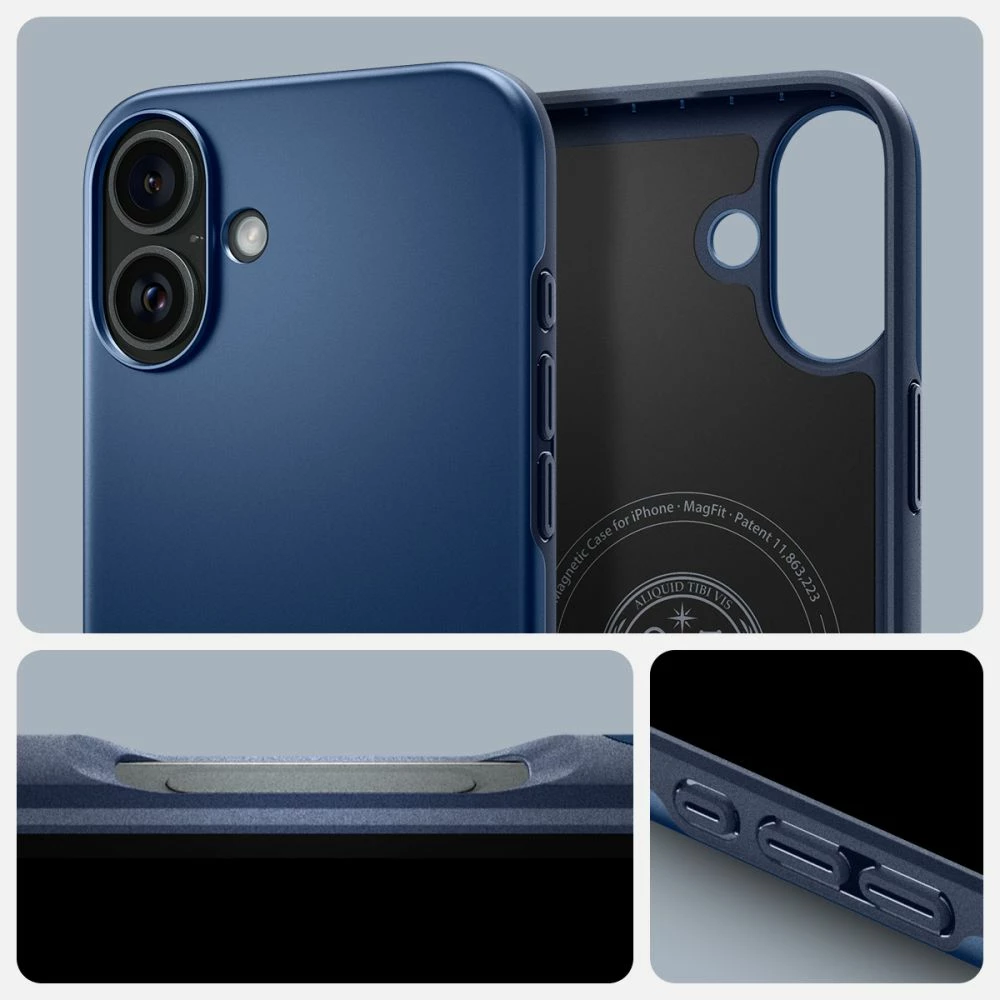 Mbështjellës Spigen Thin Fit MagSafe për iPhone 16, Kaltër