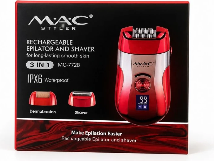 Epilator & rrojtëse MAC Styler 3 in 1 MC-7728