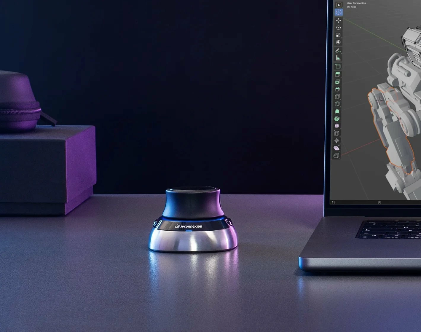 Maus 3D 3Dconnexion SpaceMouse 3DX-700115, wireless Bluetooth/USB/USB-C, 2 butona, i zi