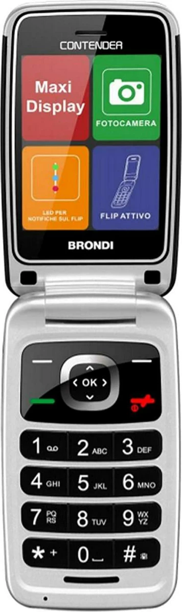Celular Brondi Contender Nero, Dual SIM, kamerë 1.3MP, i zi