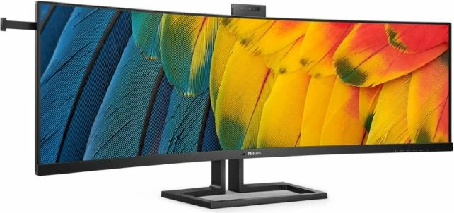 Monitor PHILIPS 45B1U6900CH 44.5" VA DQHD 5120x1440 75Hz USB-C PD 100W, i lakuar, i zi