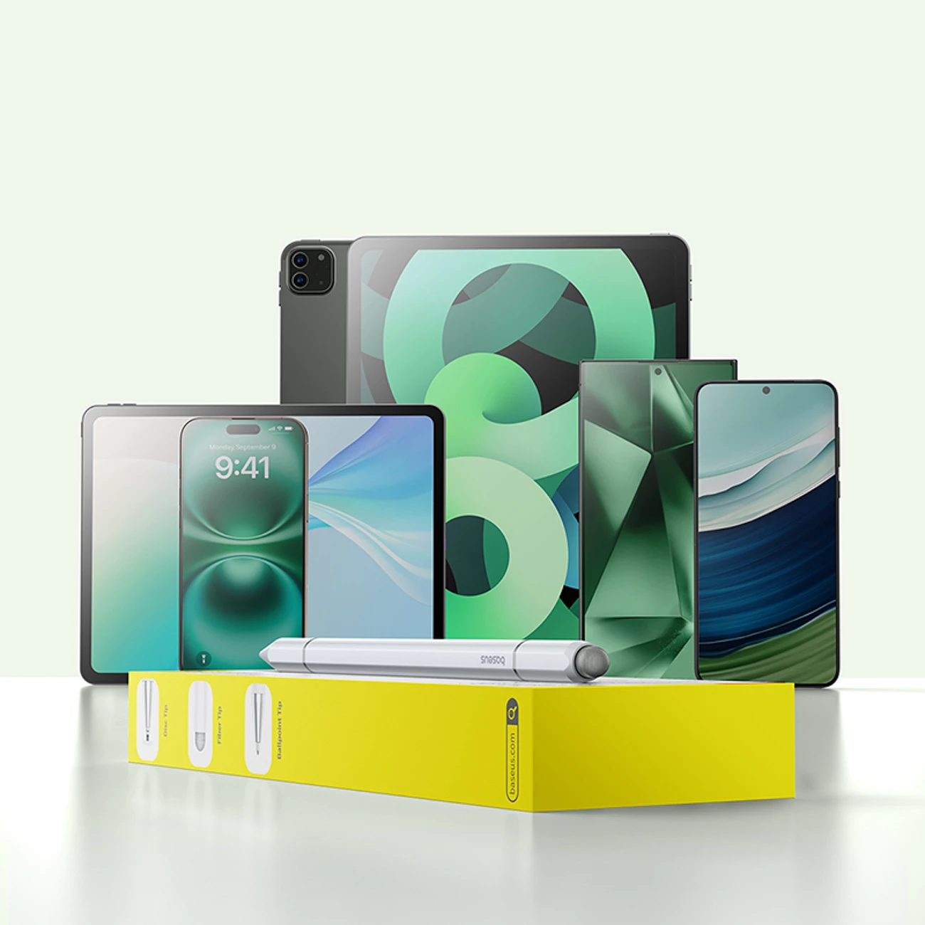 Stilolaps digjital Baseus Smooth Writing III 3in1, për tablet, celular e laptop, i bardhë