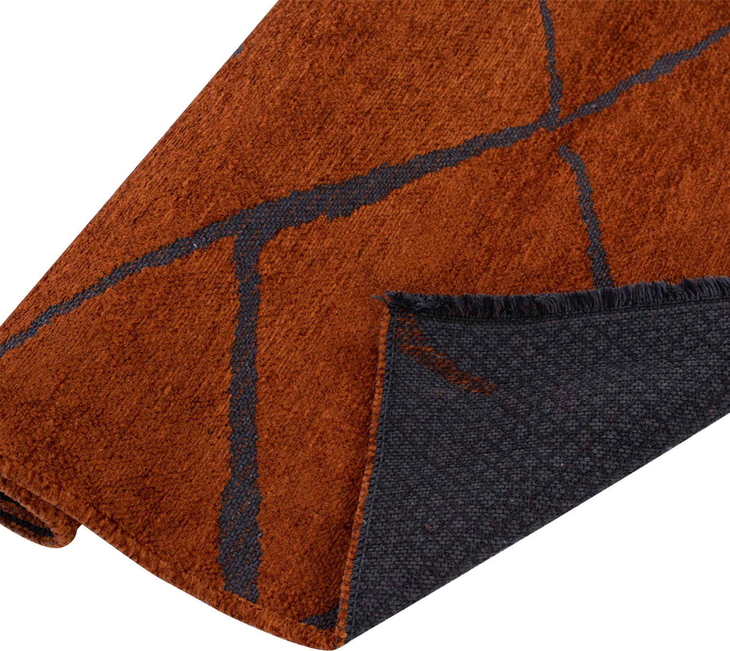 Tapet modern, ngjyrë bronzi, me vetë-fringe, FH7674.04, 160x230 cm