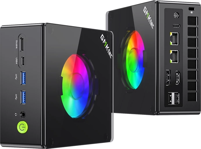 Kasë mini PC GMKtec K11, AMD Ryzen 9 8945HS, 32GB RAM, 1TB SSD, Windows 11 Pro, e zezë