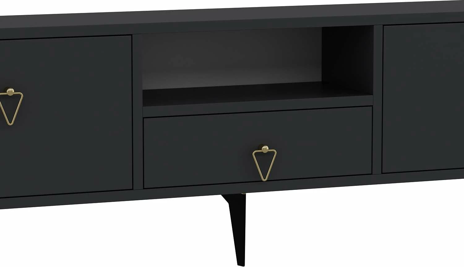 Komodë TV Skye Decor, 1302-DROP-1, antracit, ari
