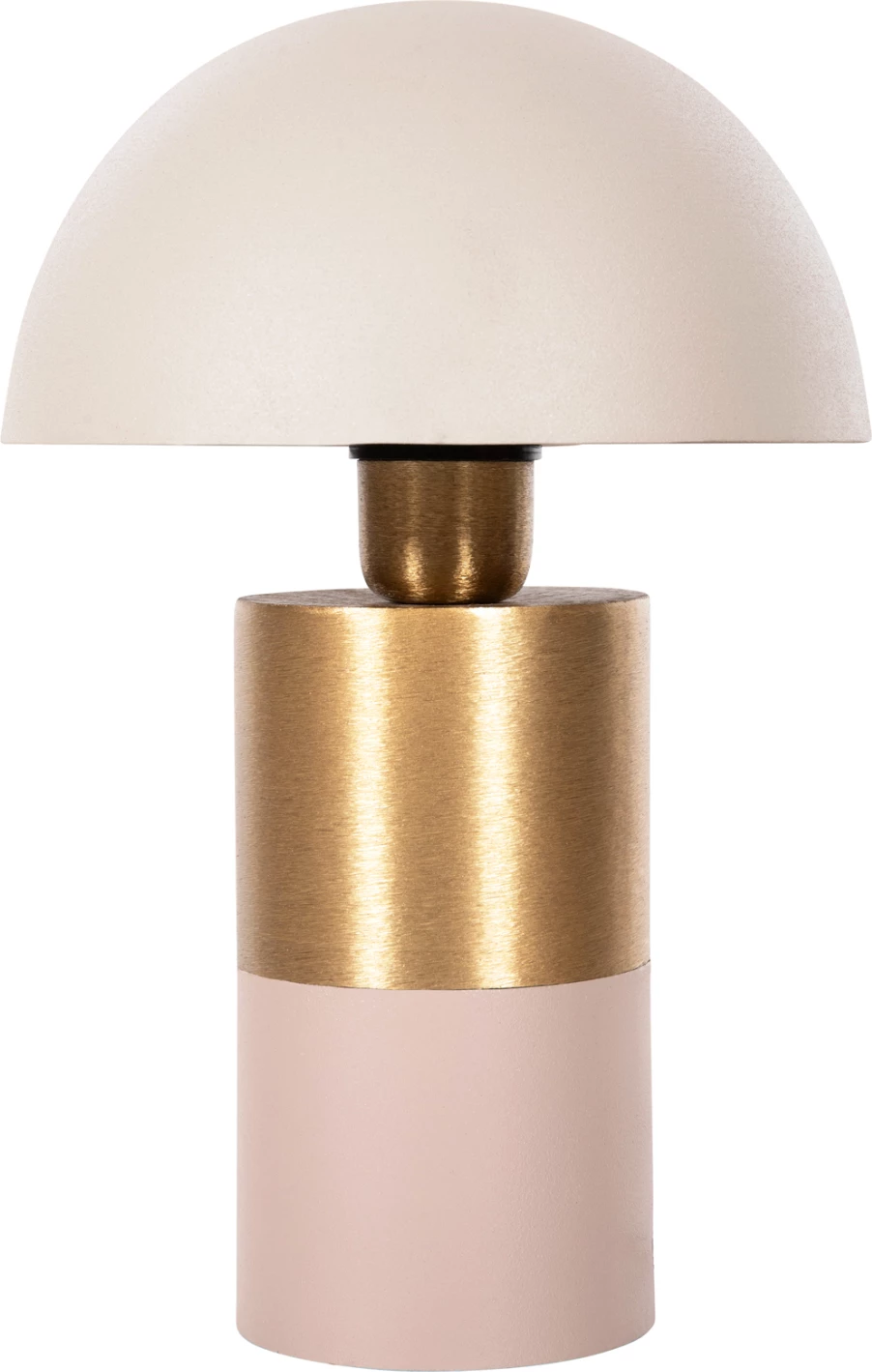 Llambë tavoline Pune, FH4245.10, metal, ngjyrë bezhë-ari, Φ20,5x32,5H cm