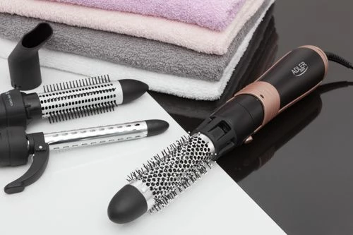 Tharëse flokësh me brushë stilimi Adler AD 2022 1000W, 6 koka, 34 mm, e zezë
