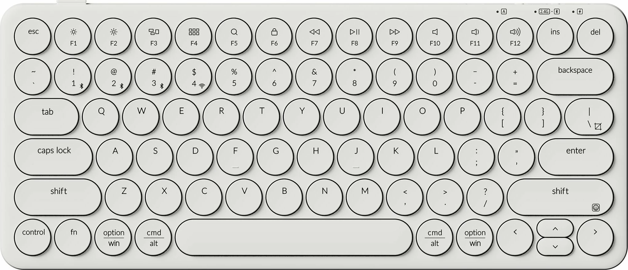 Tastierë wireless Keychron B3 Pro B3P-K8, layout 75%, US, 2.4GHz/Bluetooth 5.2/USB-C, bateri 800 mAh, e bardhë