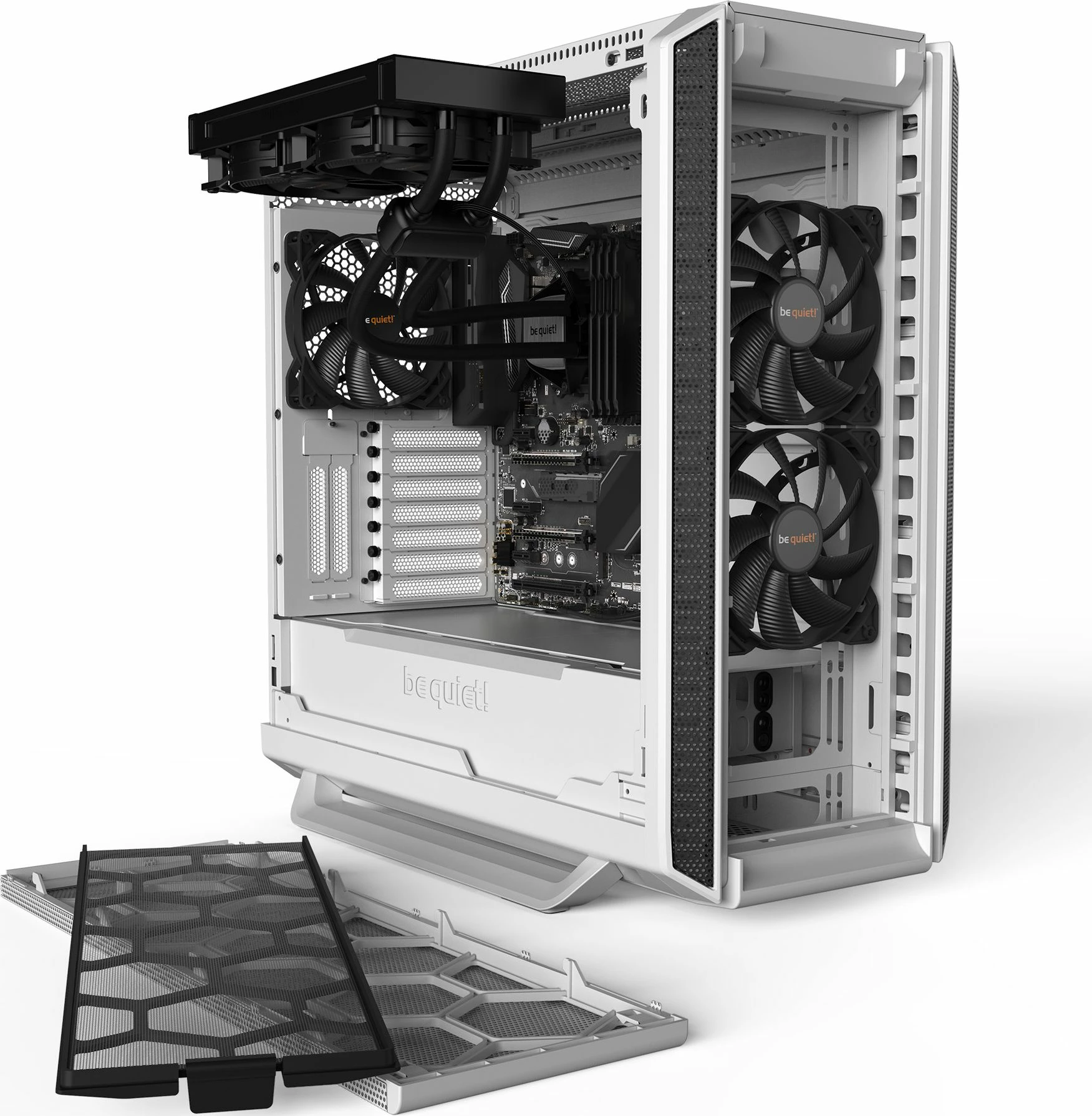 Kasë be quiet! Silent Base 802 Window BGW40 Midi Tower, ATX/eATX, tempered glass, 3x140mm fan, e bardhë