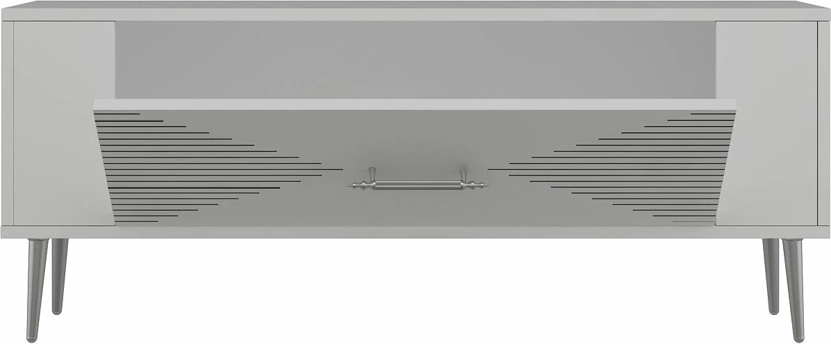 Komodë TV Skye Decor, Retrol1, e bardhë, argjend