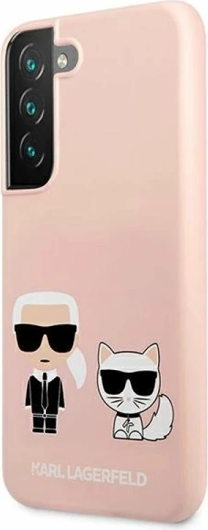 Hardcase Karl Lagerfeld KLHCS22MSSKCI për Samsung Galaxy S22+, rozë e çelët