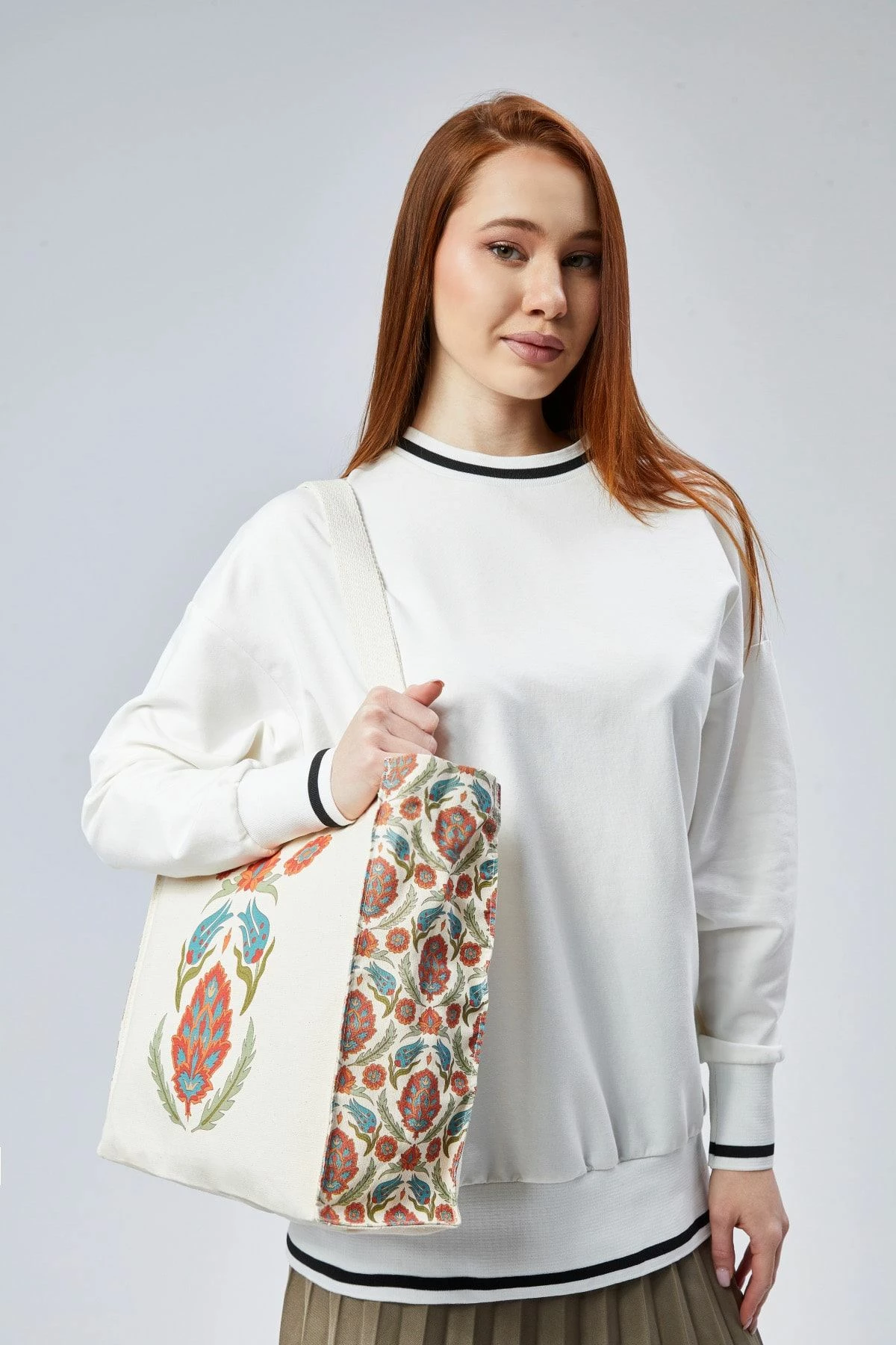Çantë tote Zoozie Bags, krem, 2272