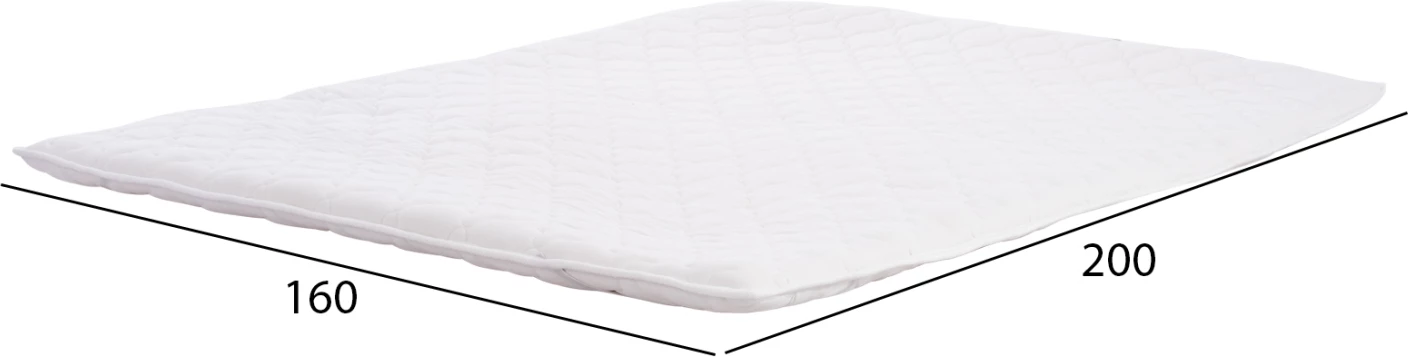 Topper CLOUD, i bardhë, 160x200 cm, ekstra-dyshe