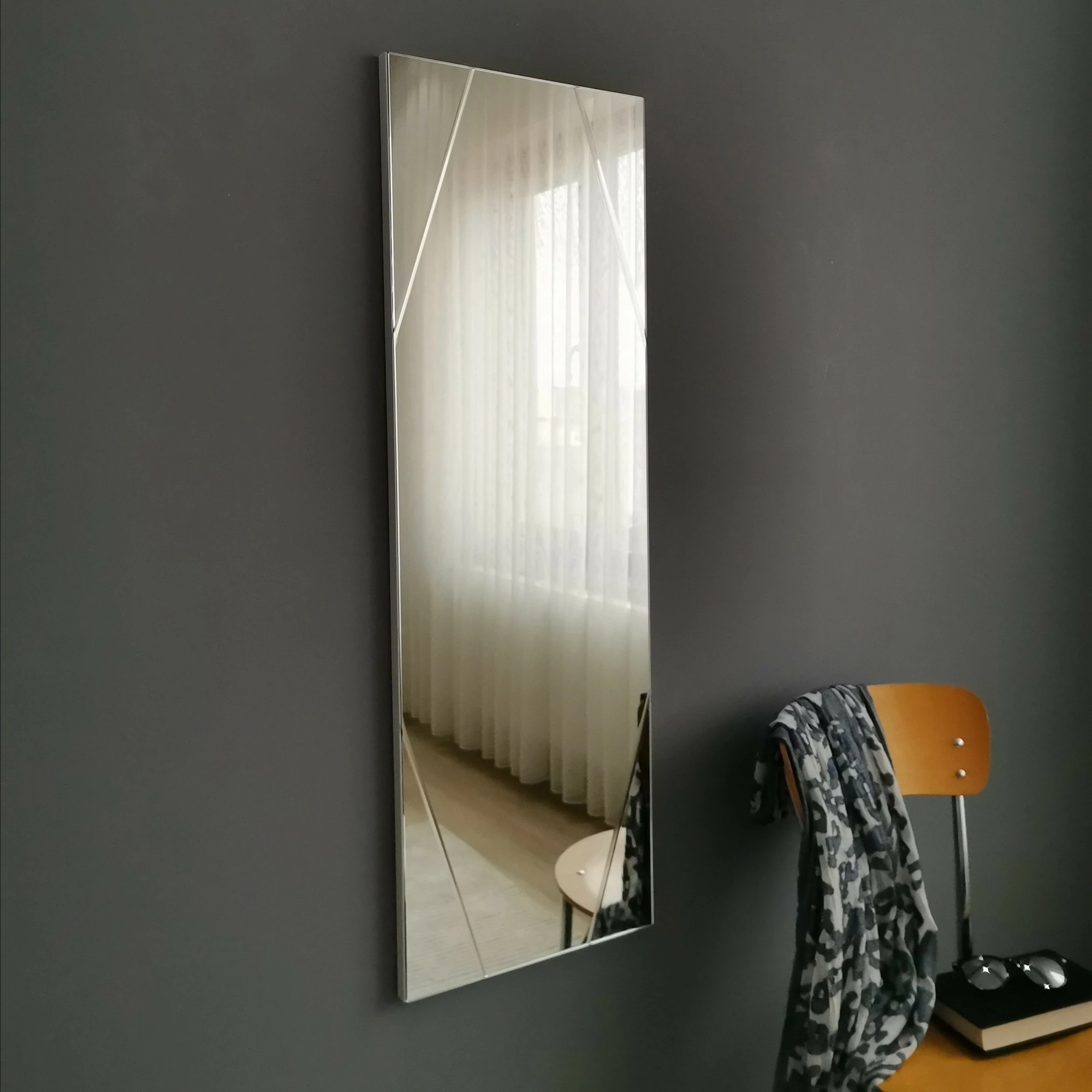 Pasqyrë Hanah Home, A320D, ngjyrë argjendi, 35x105cm