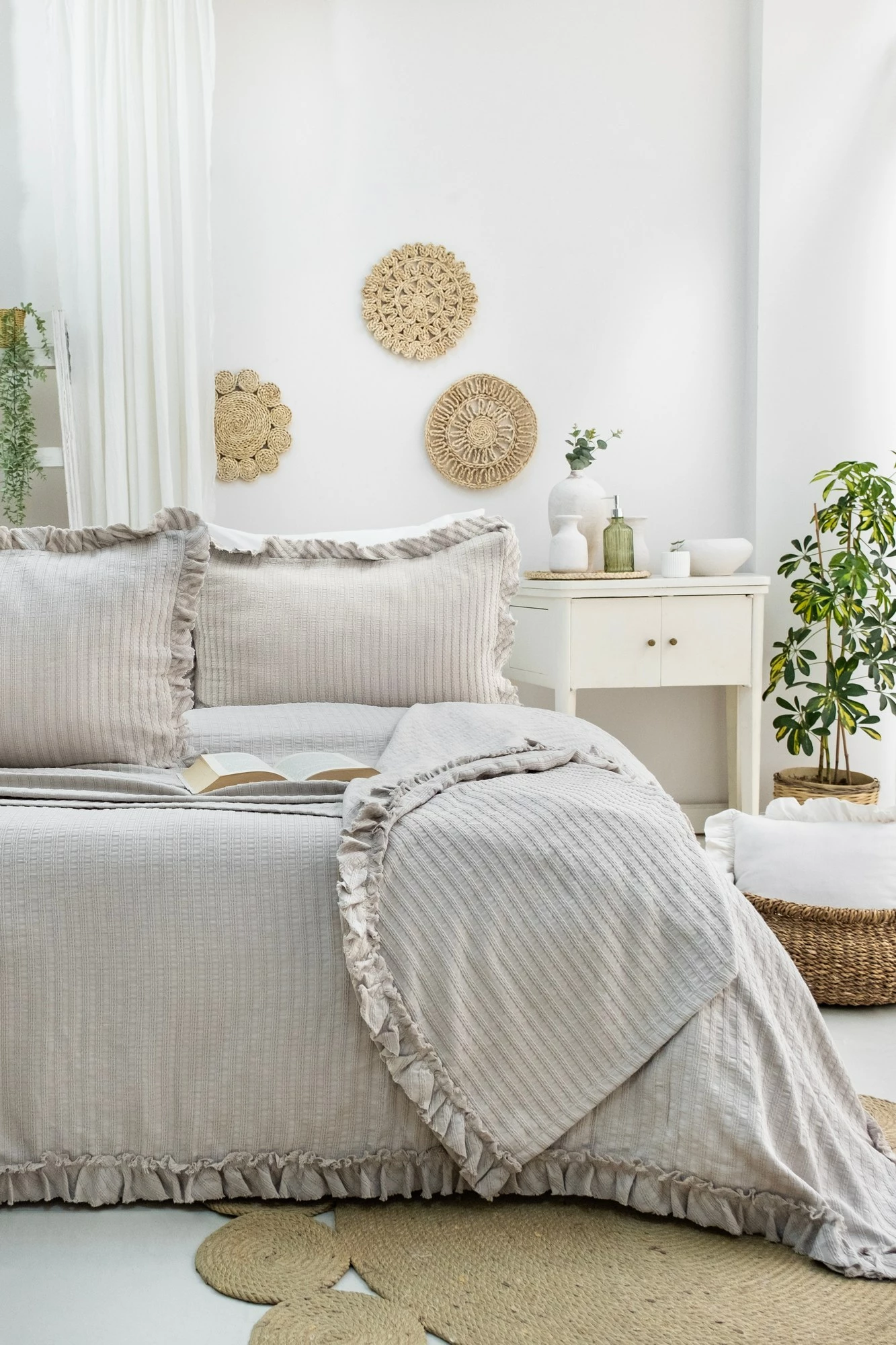 Set piké dopio Martha, ngjyrë bezhë