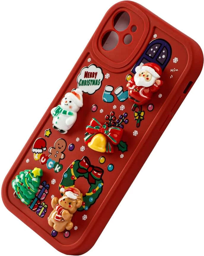 Fotroll për telefon TECH TIME Christmas Edition Cherry Red (IP14PROMAX)