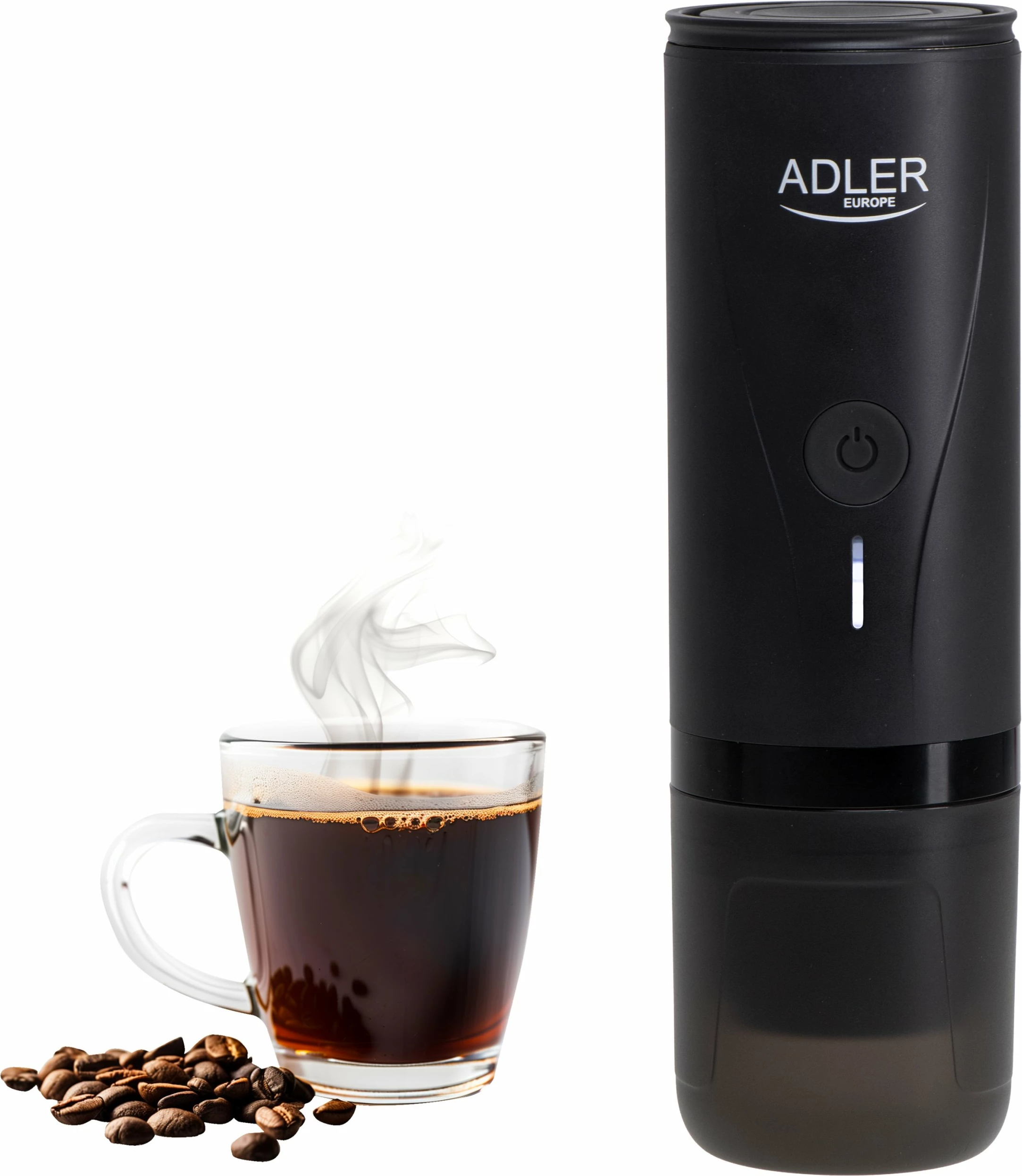 Makinë kafeje portative me kapsula Adler AD 4400, 20 bar, USB-C, 7500mAh, për Nespresso, e zezë