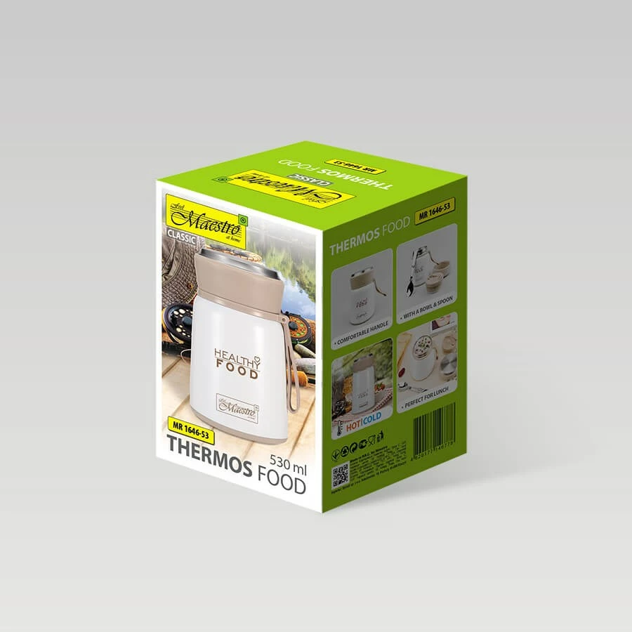 Termos ushqimi Maestro MR-1646-80, 800 ml, bardhë