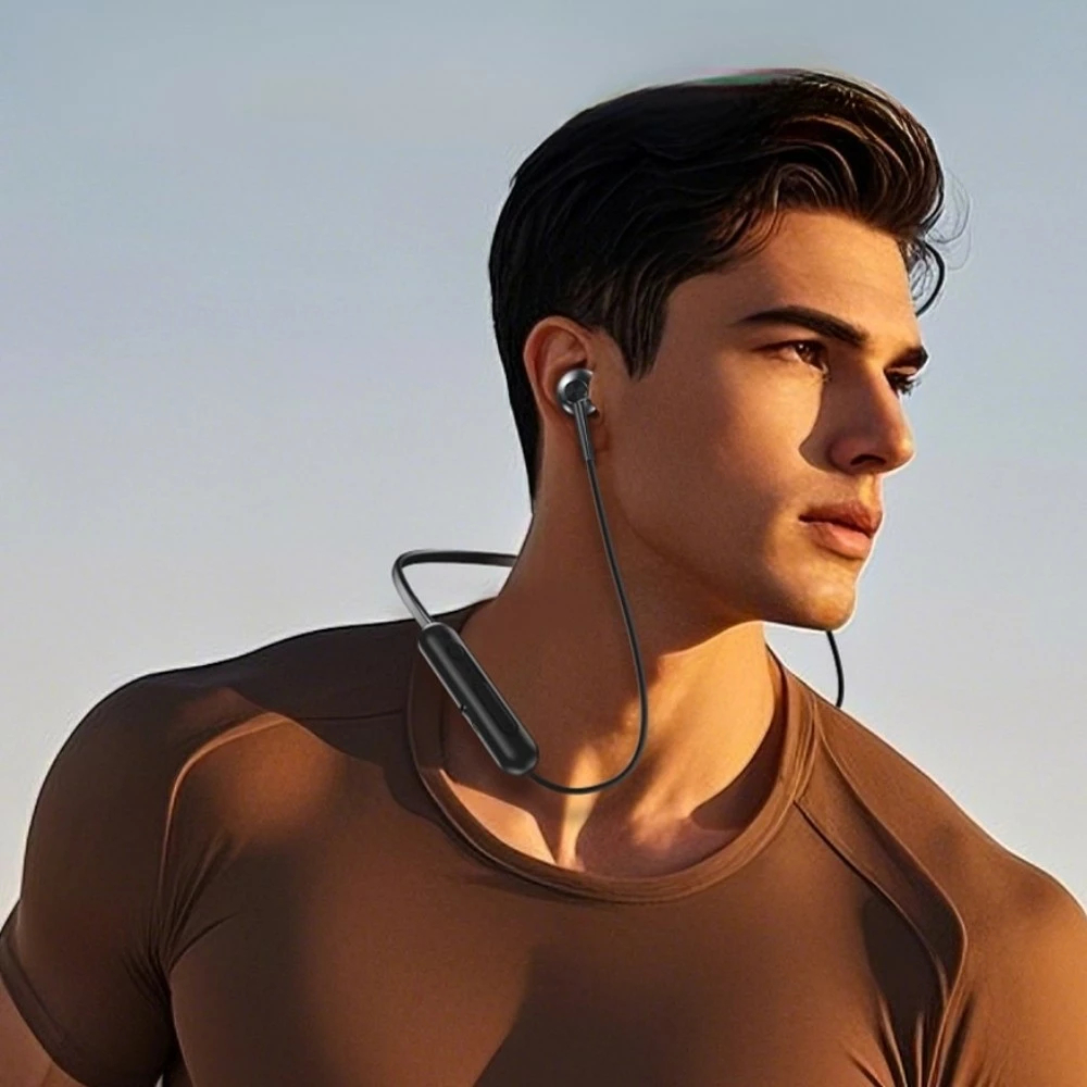 Kufje sportive Bluetooth AWEI G82BL, Bluetooth 5.4, 130mAh, deri 18h, USB-C, të zeza, set me kabllo karikimi