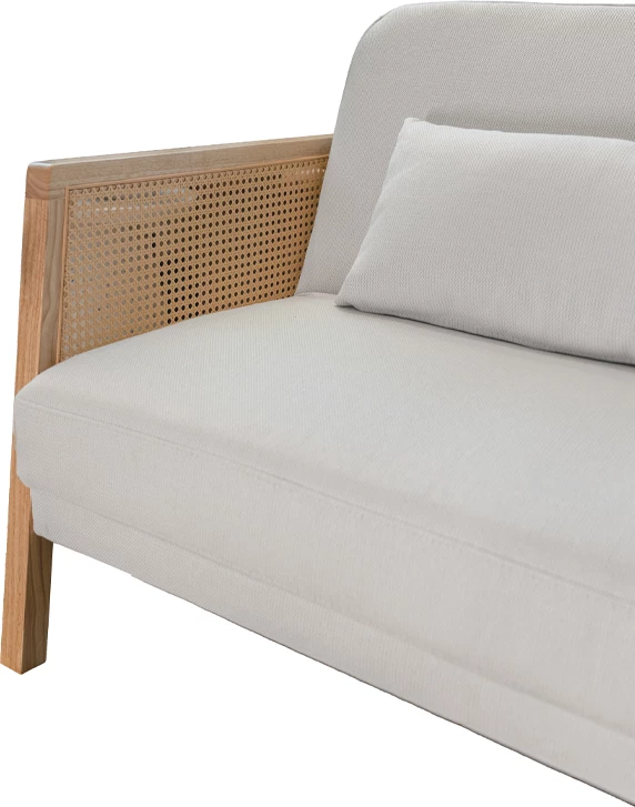 Divan-krevat Ammos, 3 vende, ngjyrë e bardhë e çelët, 196x82x81cm