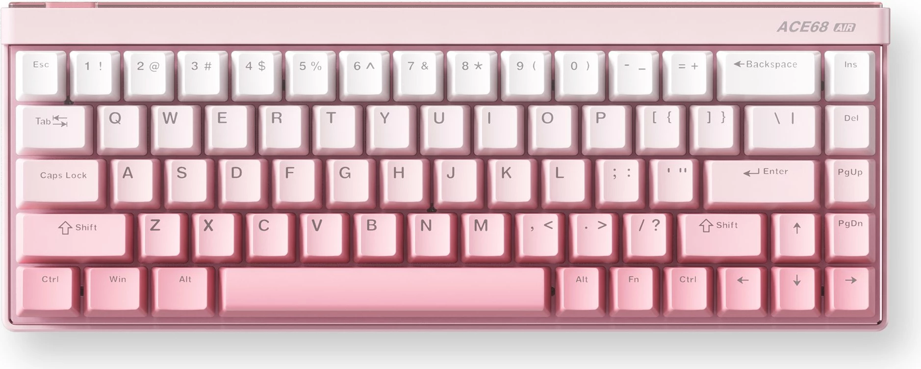 Tastierë gaming MCHOSE Ace 68 Air MC-Ace68Air-8, 65%, Hall Effect magnetike, 8K, USB, RGB, rozë