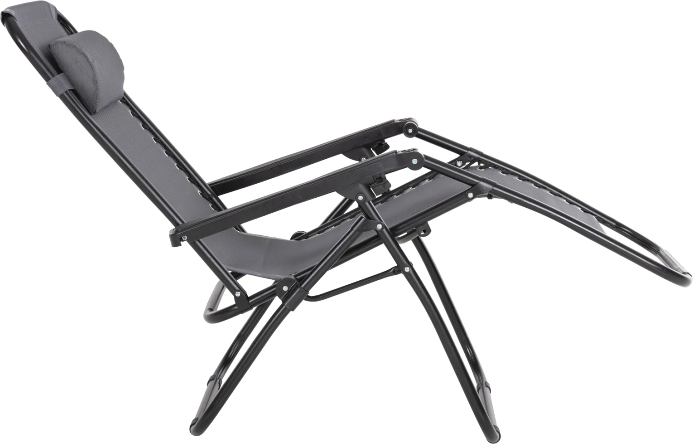 Karrige relaks COMPANION HM5095.11, metal i zi + textilene gri, 67x145x110H cm