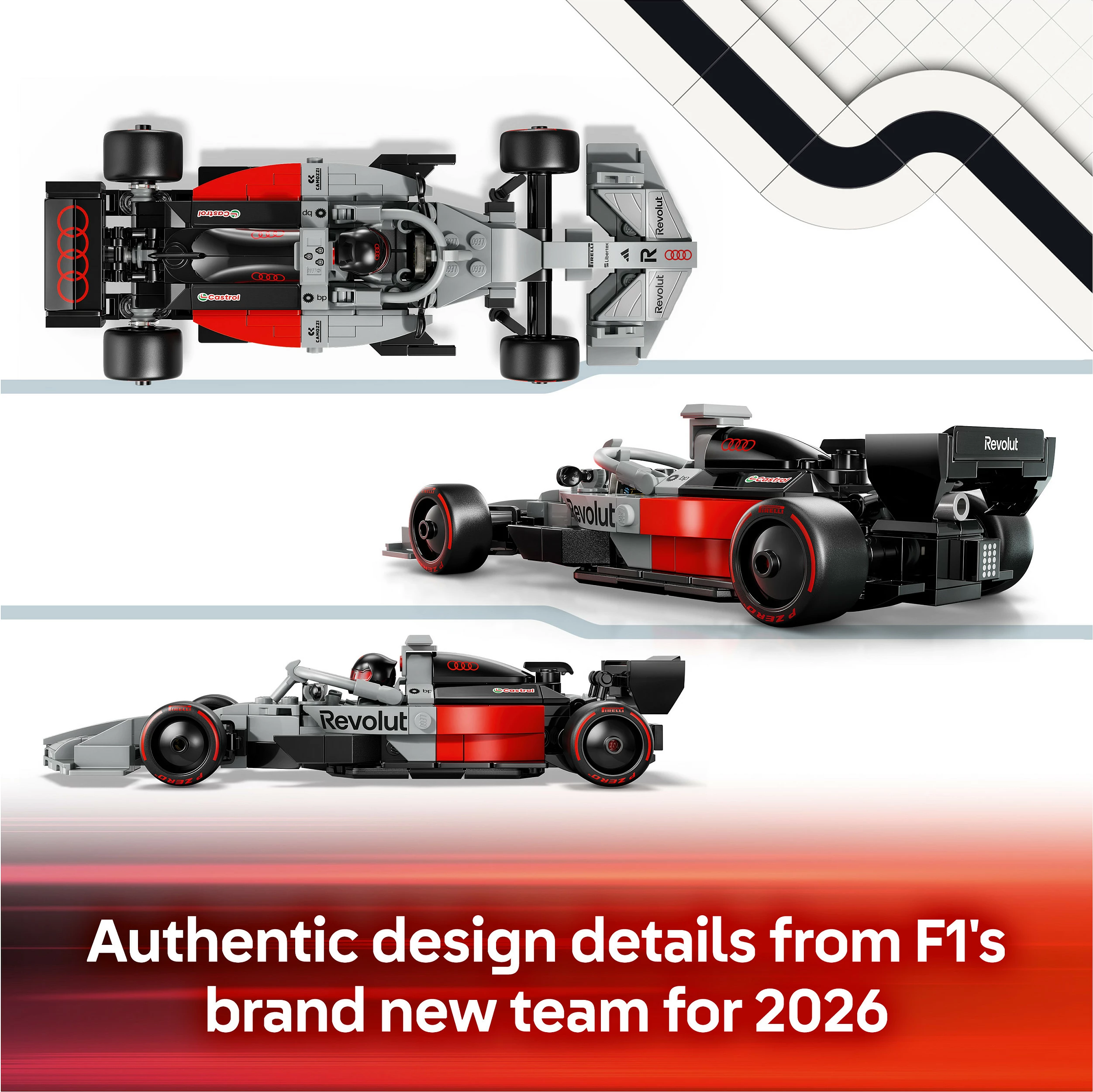 Set ndërtimi LEGO Speed Champions 77259 Audi Revolut F1 Team R26, 216 pjesë, multikolor
