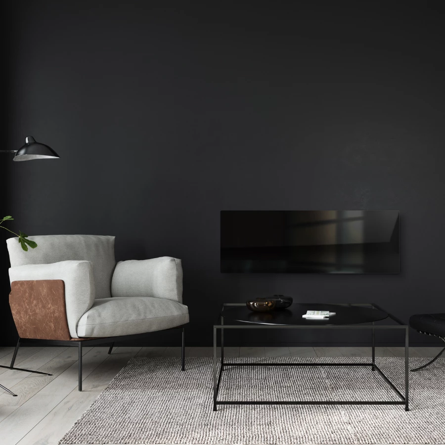 Ngrohës smart AENO Premium Eco AGH0002S 700W, xham i temperuar, infrared + konveksion, Wi‑Fi, i zi