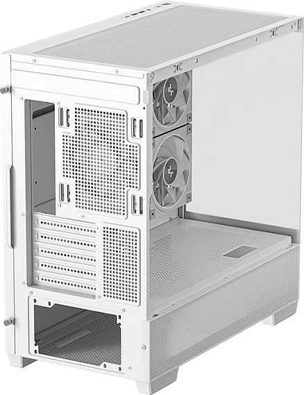 Kasë DeepCool CG380 3F WH, Midi Tower, ITX/micro ATX, xham i temperuar, RGB, e bardhë