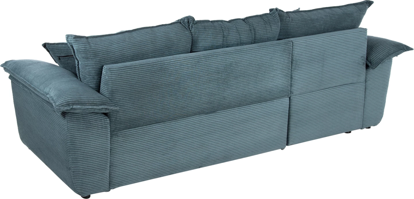 Divan-krevat qoshe (majtas) me hapsirë magazinimi ALDO FH3276.03L pëlhurë jeshile petrol 256x91-159x87H cm